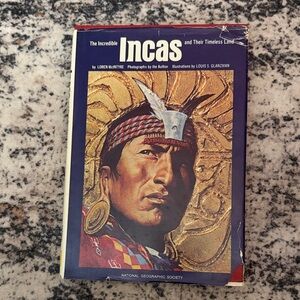 National Geographic The Incredible Incas Book - Blue and Gold Cover
